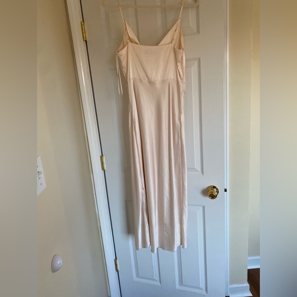 Adelyn Rae Cream Satin Dress - Picture 2 of 5